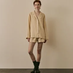 Best Linen Pajama Shorts Set Women Pajama Sets|Linen Pajamas