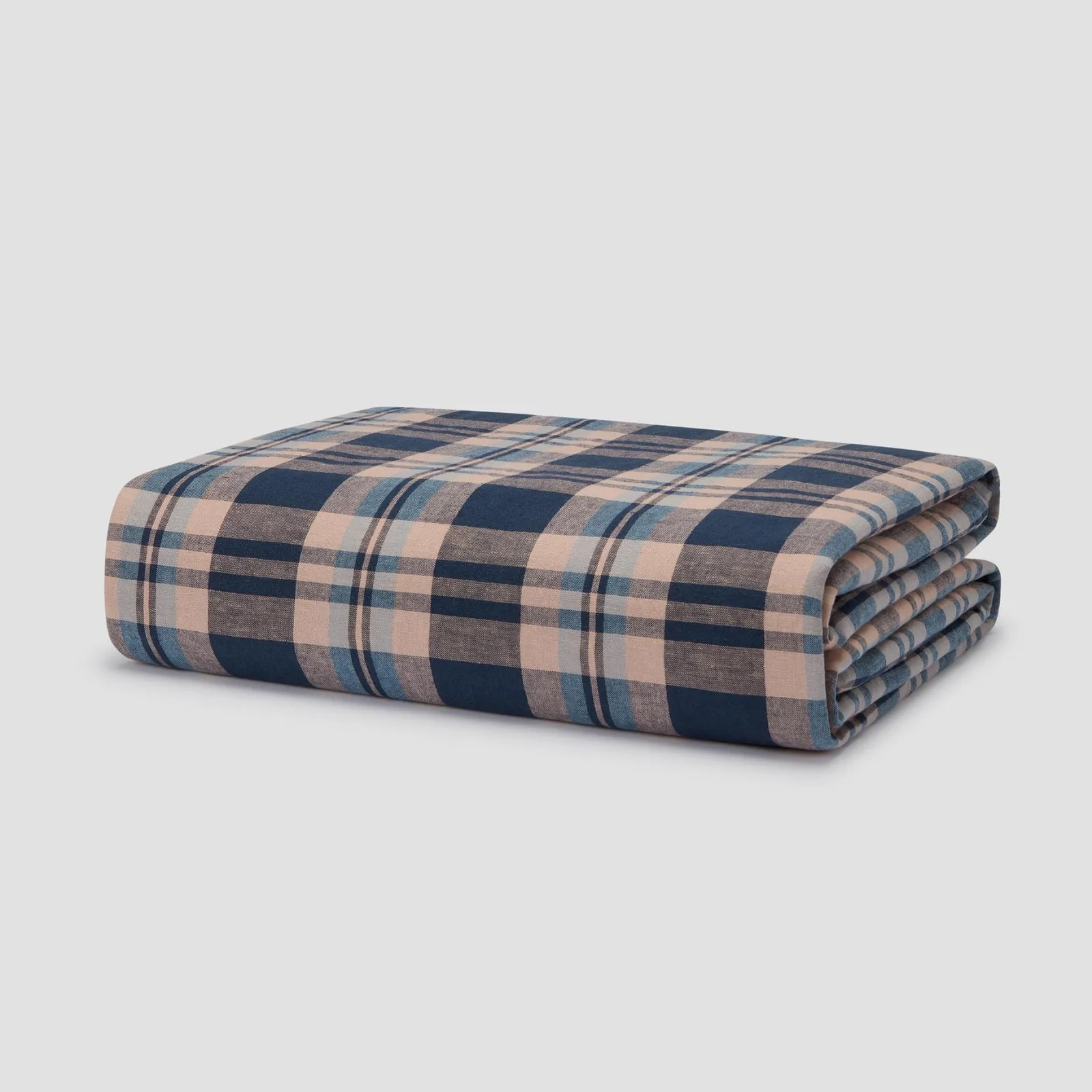 Best Atlantic Dallington Plaid Linen Blend Duvet Cover Linen Bedding|Duvet Covers