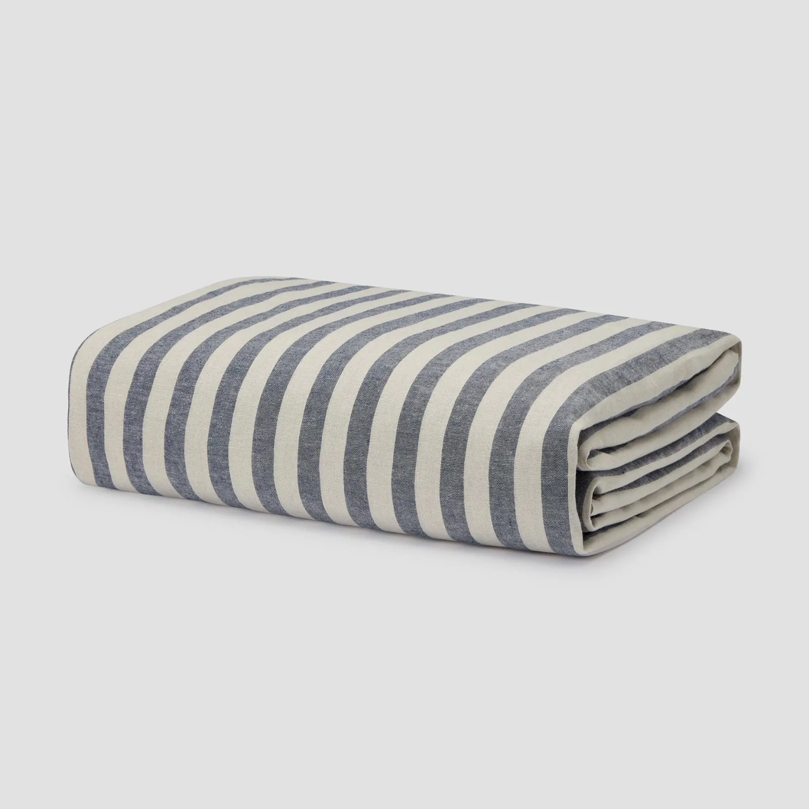 Hot Linen Blend Duvet Cover Striped Bedding|Linen Bedding
