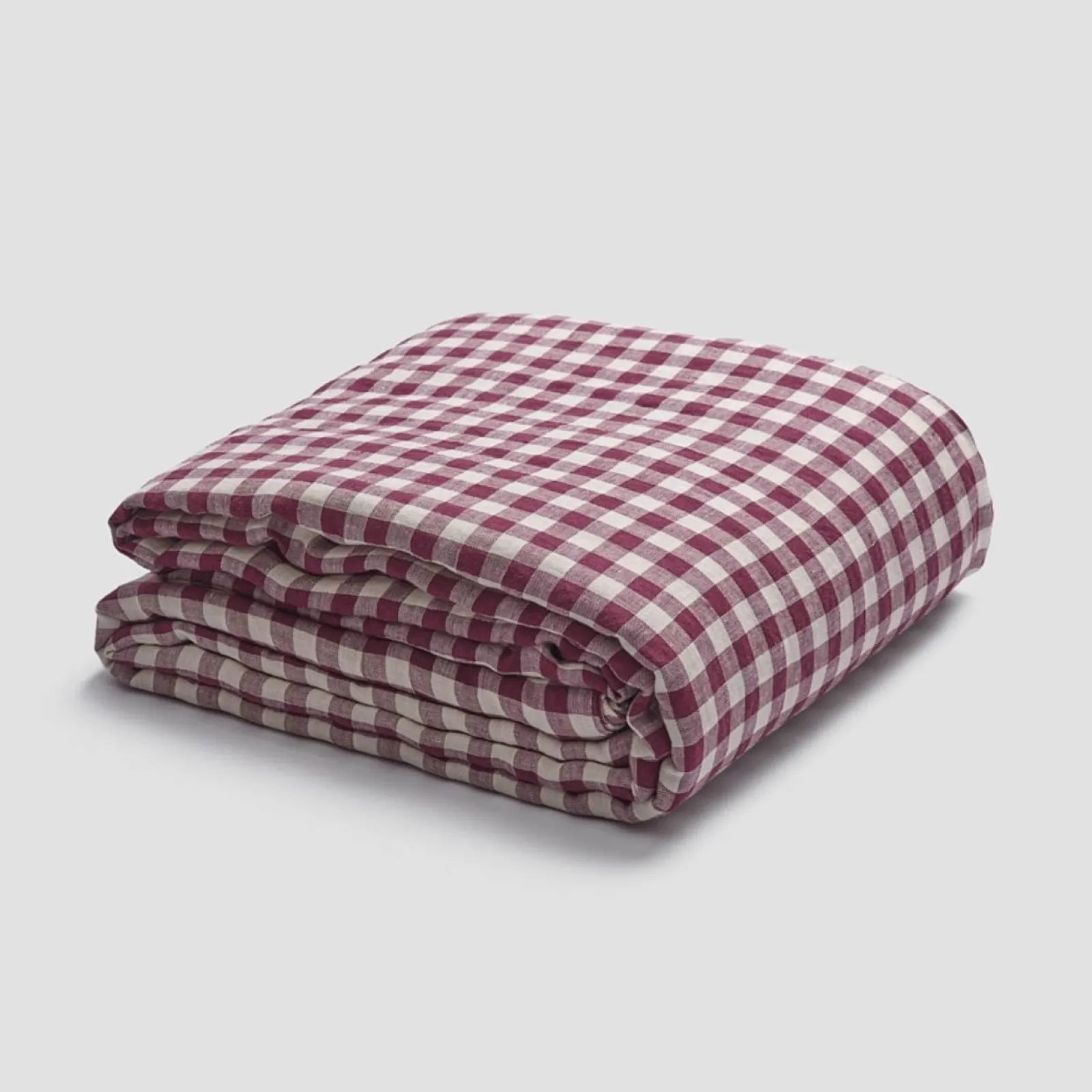 Best Linen Blend Duvet Cover Gingham Bedding|Linen Bedding
