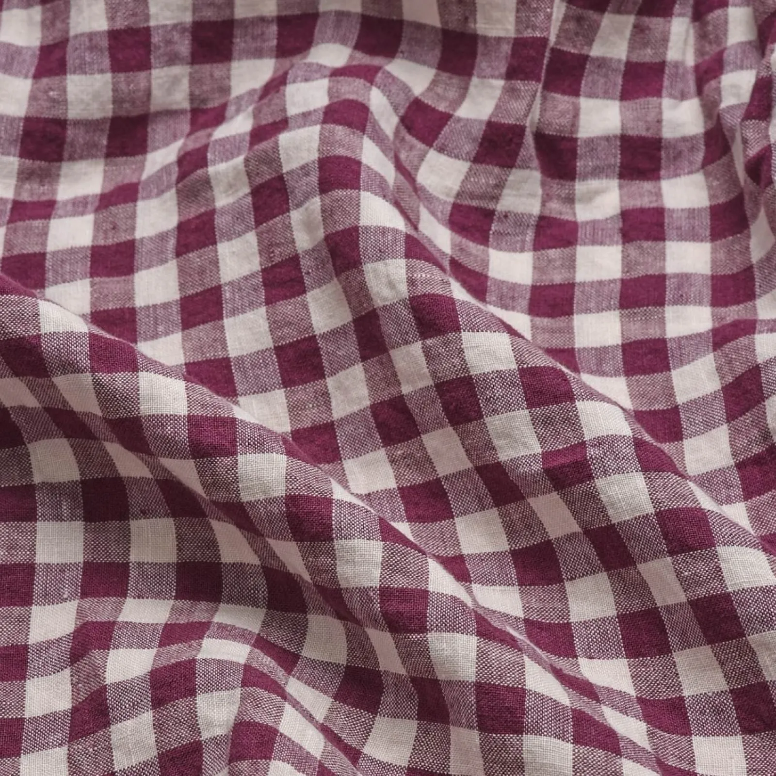 Linen Blend Pillowcase (Pair) Gingham Bedding|Linen Bedding
