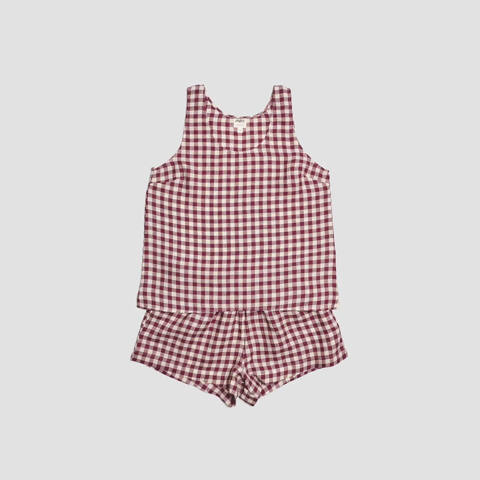 Best Linen Cami Set Women Linen Pajamas|Gingham Pajamas