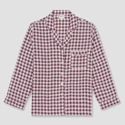 Discount Pajama Shirt Women Linen Pajamas|Gingham Pajamas