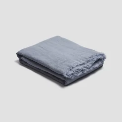 Sale Blue Willow Linen Crinkle Throw Blankets & Throws|Blankets & Throws