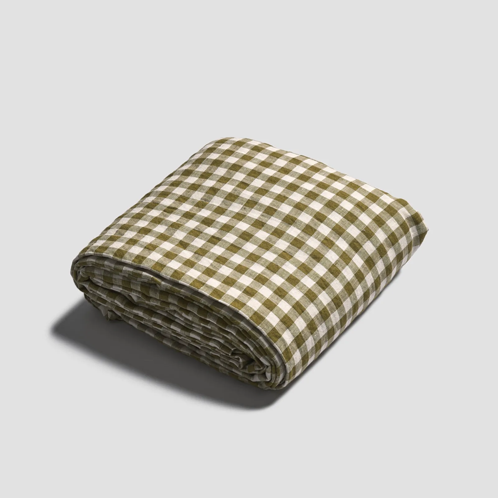 Best 100% Linen Flat Sheet Gingham Bedding|Linen Bedding