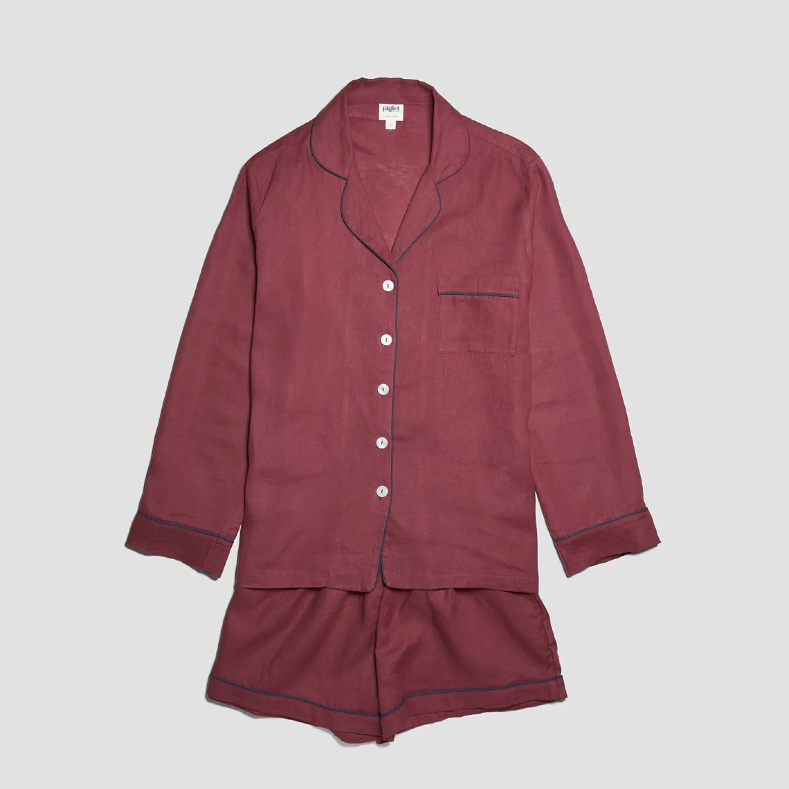 Clearance Linen Pajama Shorts Set Women Pajama Sets|Linen Pajamas