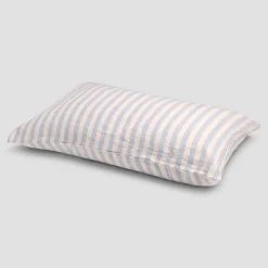 Outlet 100% Linen Pillowcases (Pair) Striped Bedding|Pillowcases