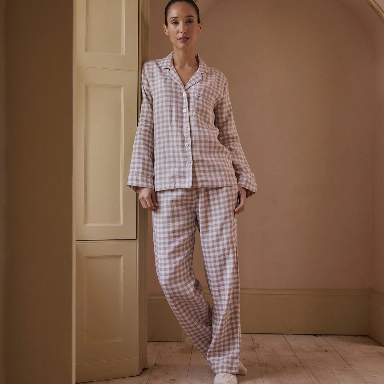 Sale Linen Women's Pajama Shirt Women Linen Pajamas