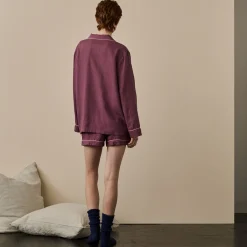 Linen Pajama Shorts Set Women Pajama Sets|Linen Pajamas