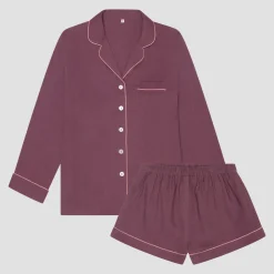 Linen Pajama Shorts Set Women Pajama Sets|Linen Pajamas