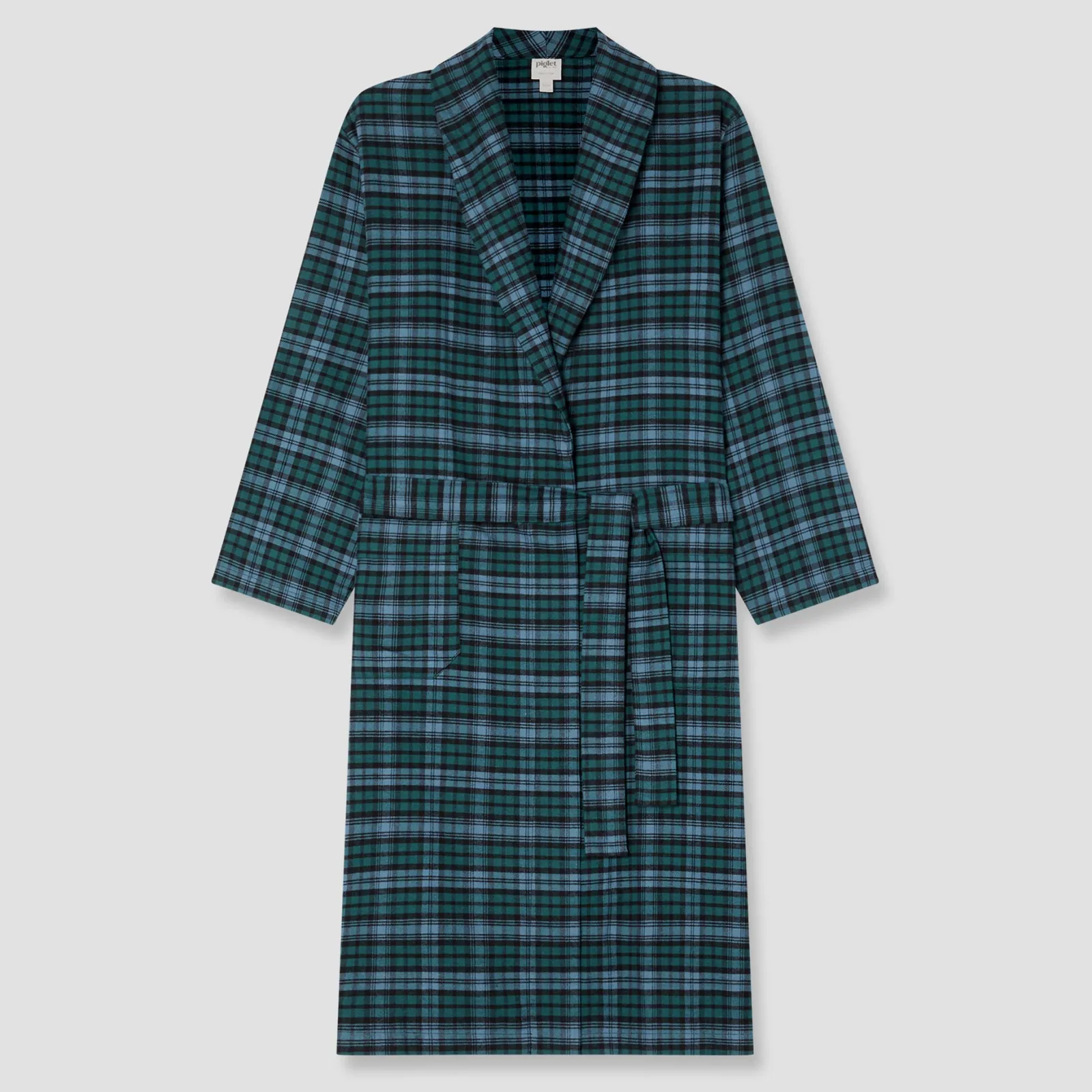 Hot Heathcliff Plaid Flannel Cotton Robe Women Linen Pajamas|Linen Pajamas