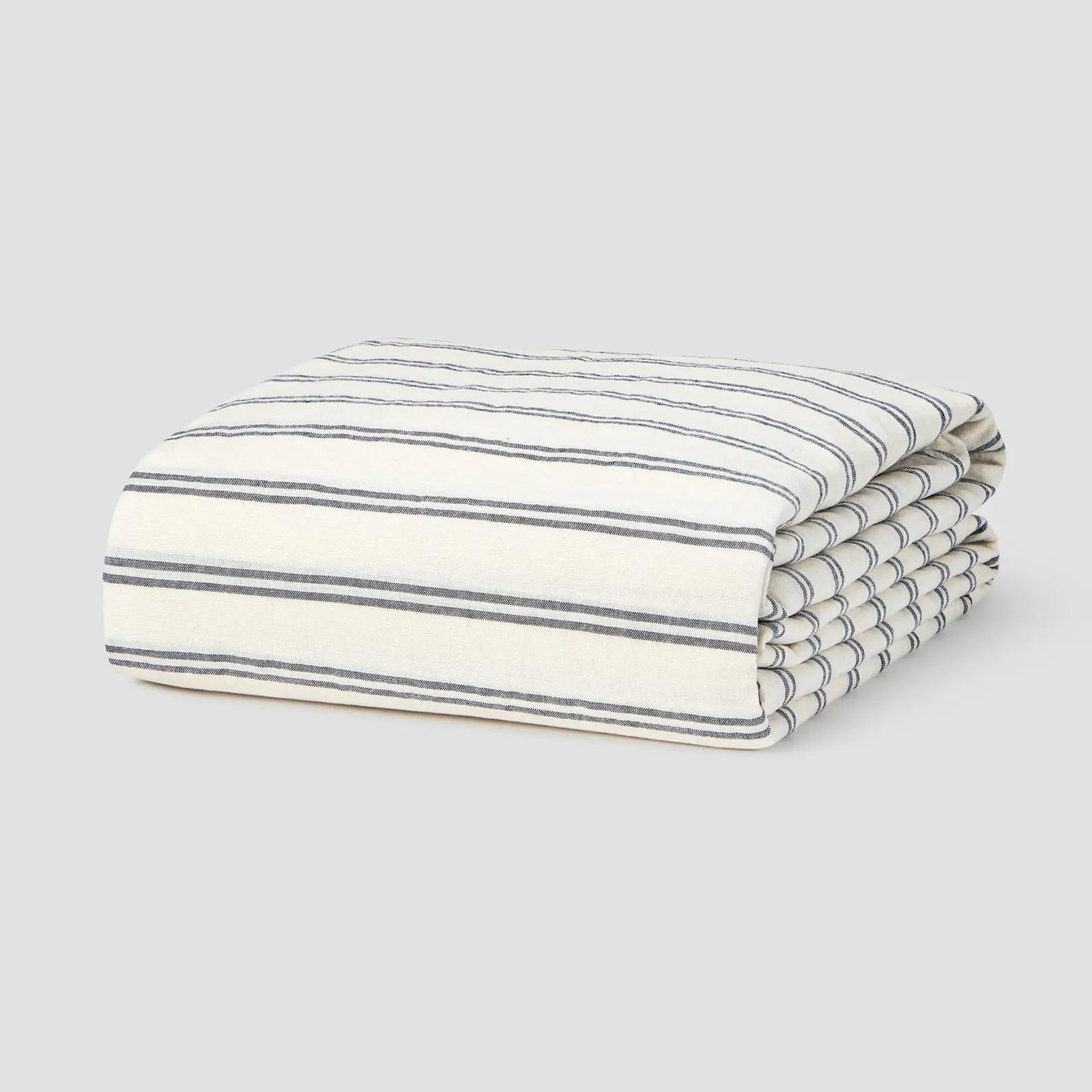 Outlet Linen Blend Duvet Cover Linen Bedding|Striped Bedding