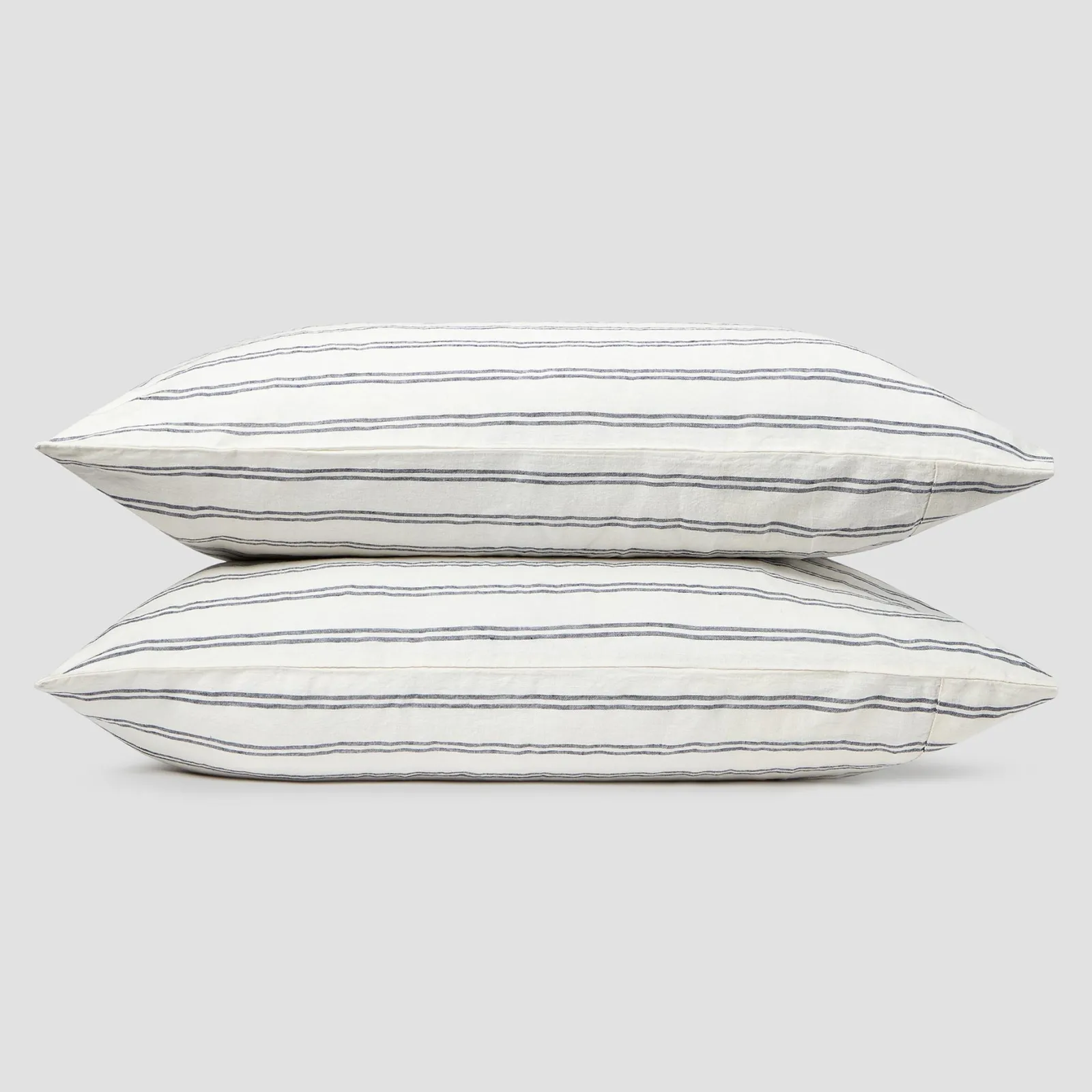 Sale Linen Blend Pillowcase (Pair) Striped Bedding|Linen Bedding