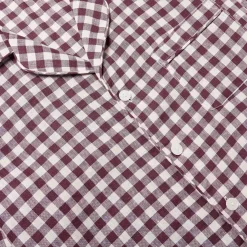 Men's Berry Gingham Pajama Shirt Linen Pajamas|Gingham Pajamas