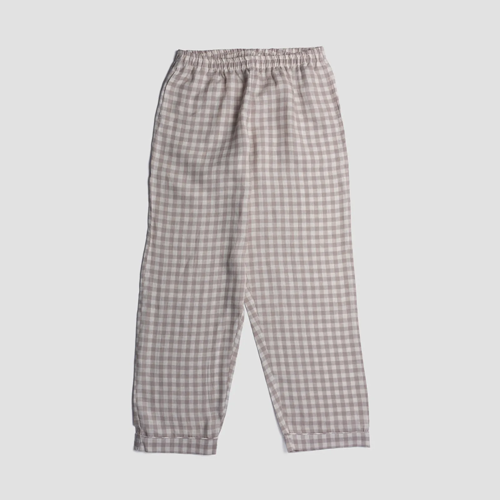Online Men's Mushroom Gingham Pajama Pants Linen Pajamas|Gingham Pajamas