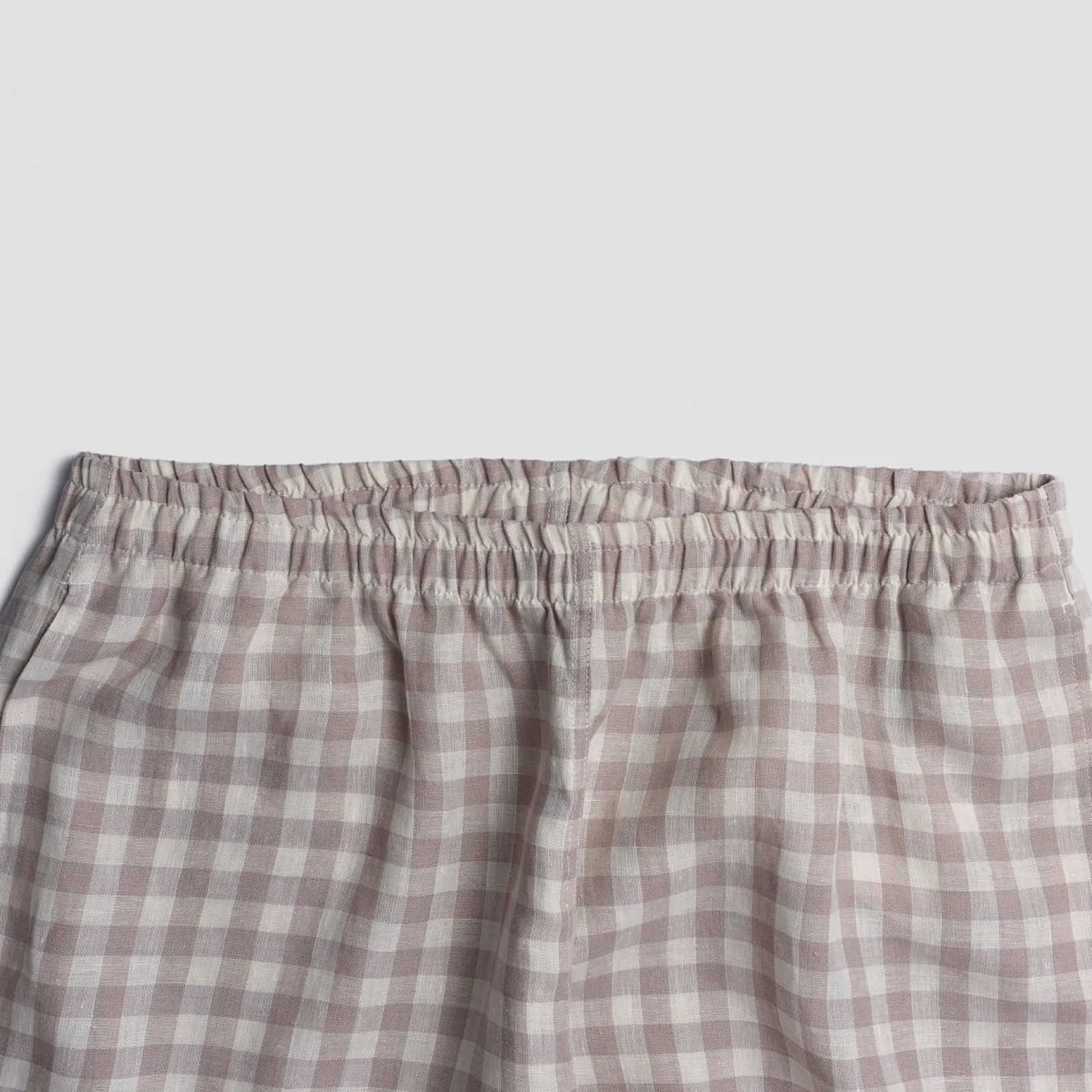 Online Men's Mushroom Gingham Pajama Pants Linen Pajamas|Gingham Pajamas
