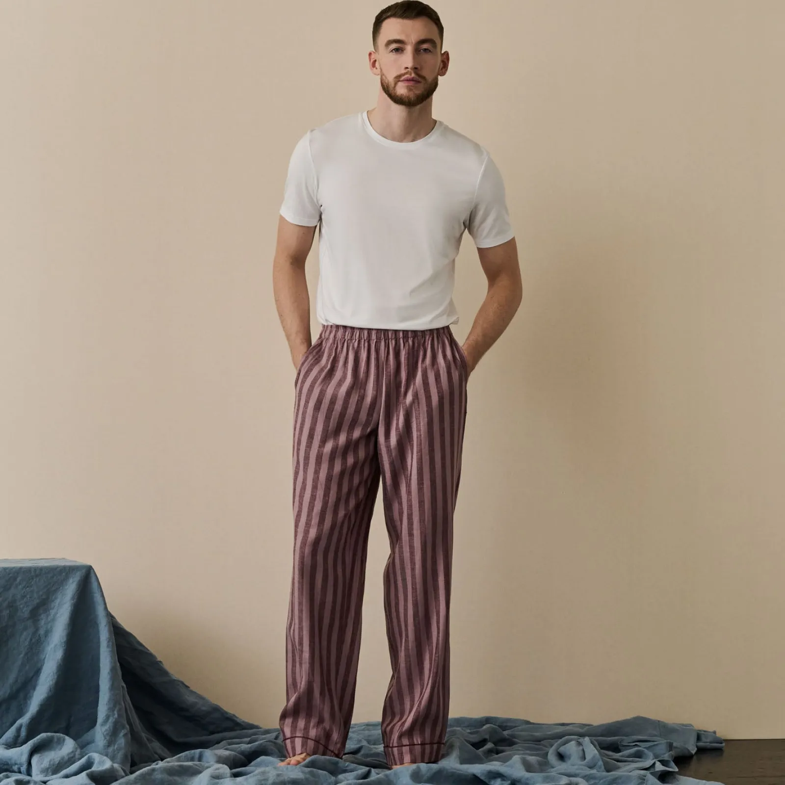Outlet Men's d Linen Pajama Pants Linen Pajamas