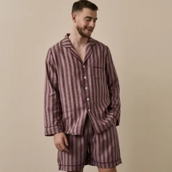 Discount Men's d Linen Pajama Short Set Linen Pajama Sets|Linen Pajamas