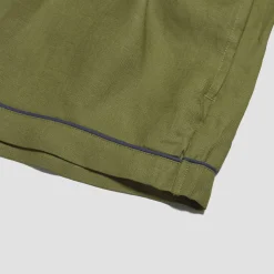 Moss Plain Linen Pajama Shorts Set Women Pajama Sets|Linen Pajamas