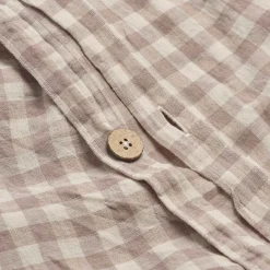 Sale 100% Linen Duvet Cover Gingham Bedding|Linen Bedding