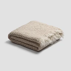 Best Oat Milk Textured Knit Throw Blankets & Throws|Blankets & Throws