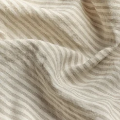 Linen Blend Duvet Cover Striped Bedding|Linen Bedding