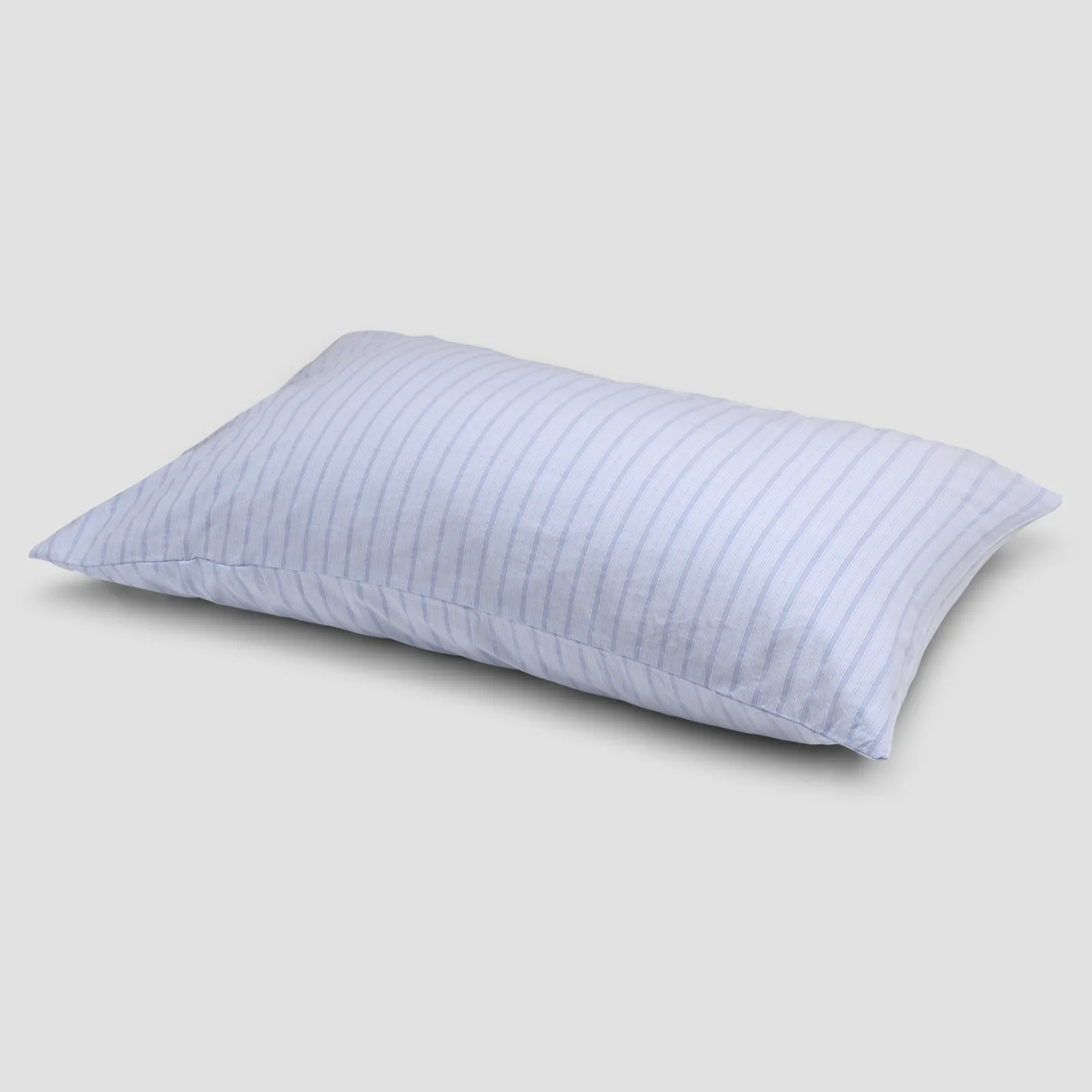 Pale Blue Favorite Shirt Stripe Cotton Pillowcases (Pair) Pillowcases|Striped Bedding