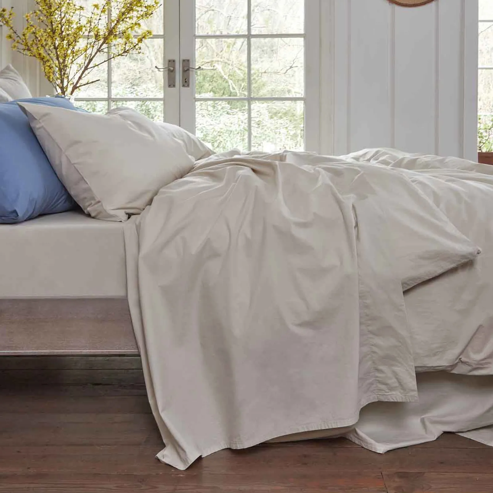 Washed Cotton Percale Flat Sheet Flat Sheets