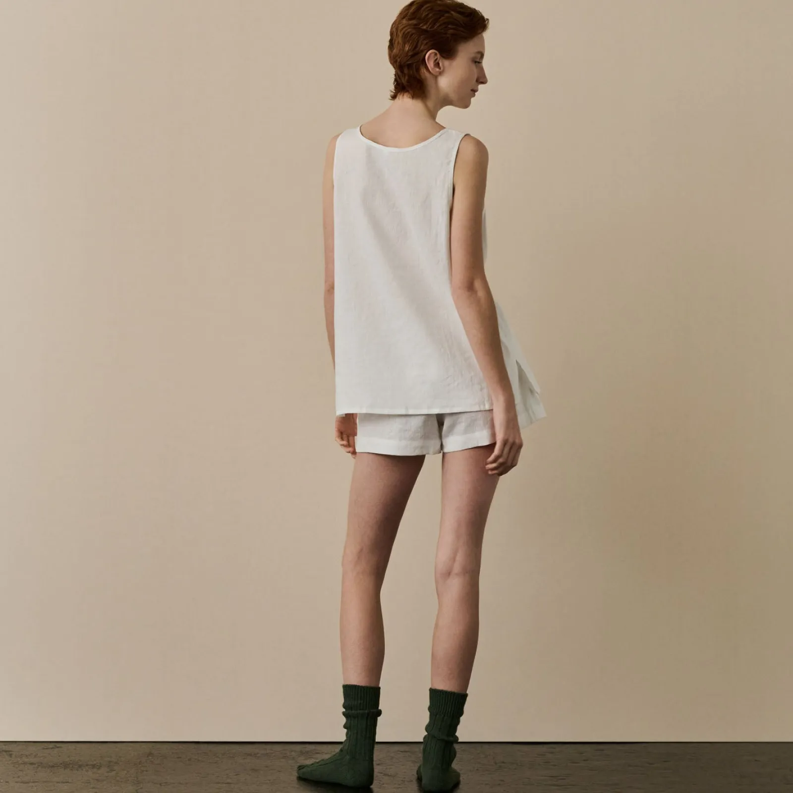 Online Linen Tencel Cami Set Women Linen Pajamas