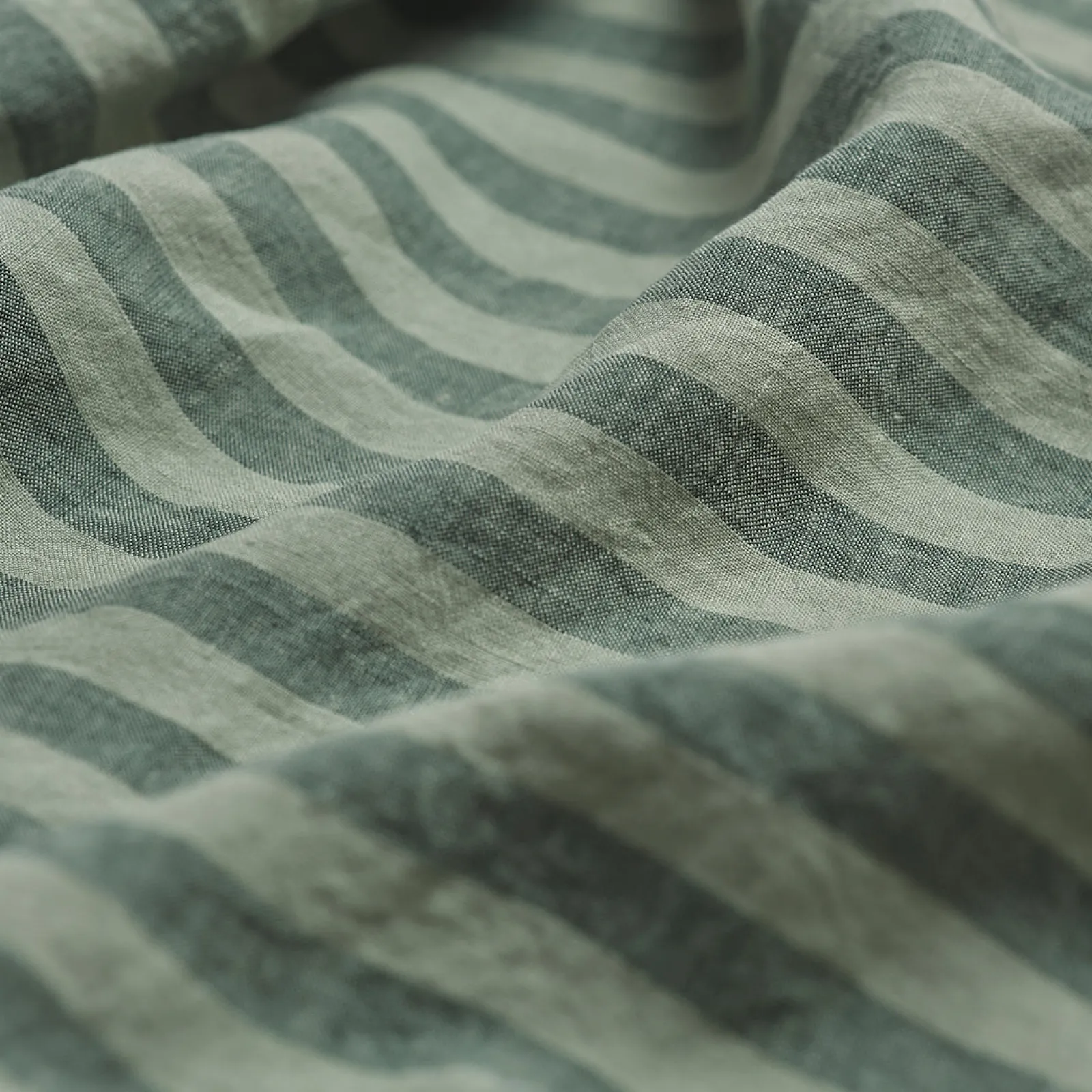 Clearance Linen Blend Flat Sheet Striped Bedding|Linen Bedding