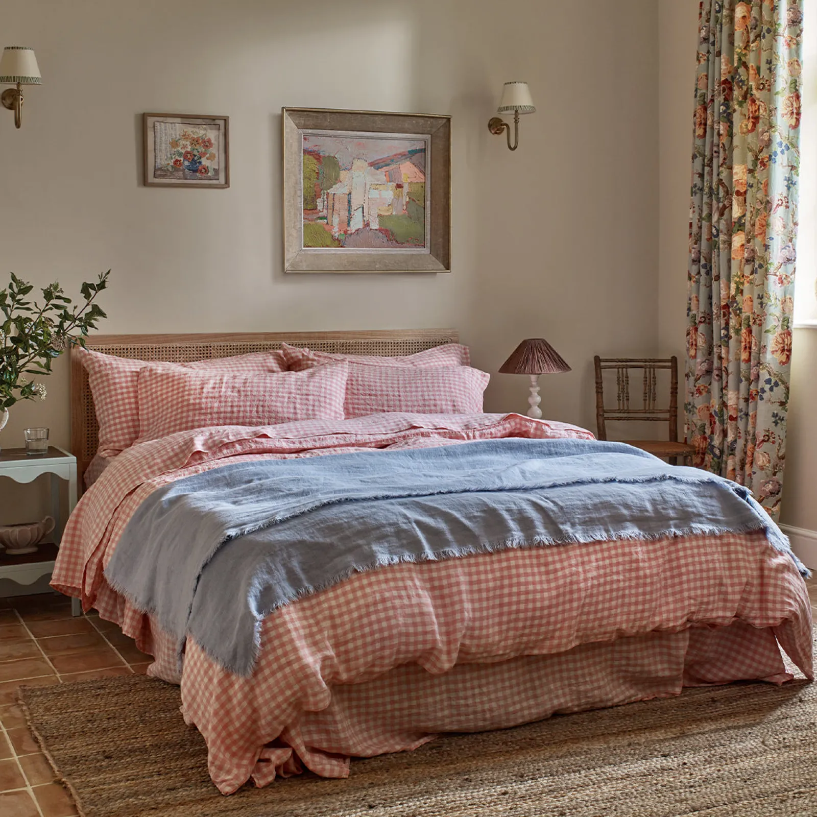 100% Linen Duvet Cover Gingham Bedding|Duvet Covers