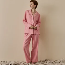 Discount Linen Pajama Set Women Pajama Sets|Linen Pajamas