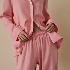 Discount Linen Pajama Set Women Pajama Sets|Linen Pajamas