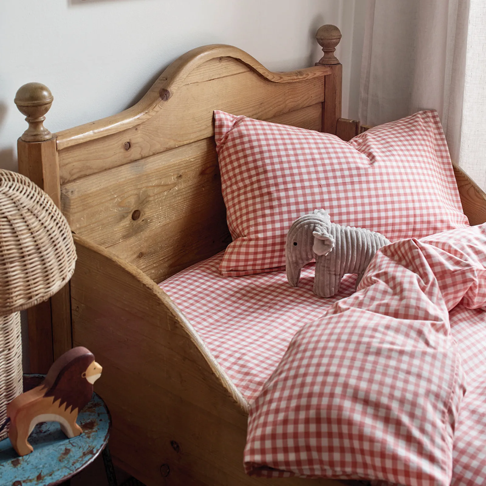 Discount Kids Gingham Cotton Bedding Set Kids Gingham Bedding|Kids Bedding