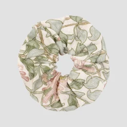 Clearance Soft Sage Honeysuckle Linen Scrunchie Women Toys|Linen Pajamas