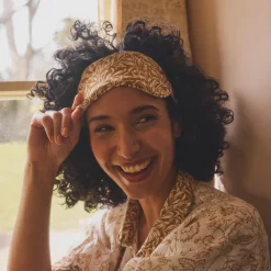 Clearance Sussex Rush Willow Boughs Linen Sleep Mask Women Linen Pajamas