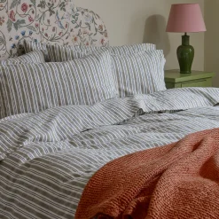 Best Linen Blend Pillowcases (Pair) Striped Bedding|Linen Bedding