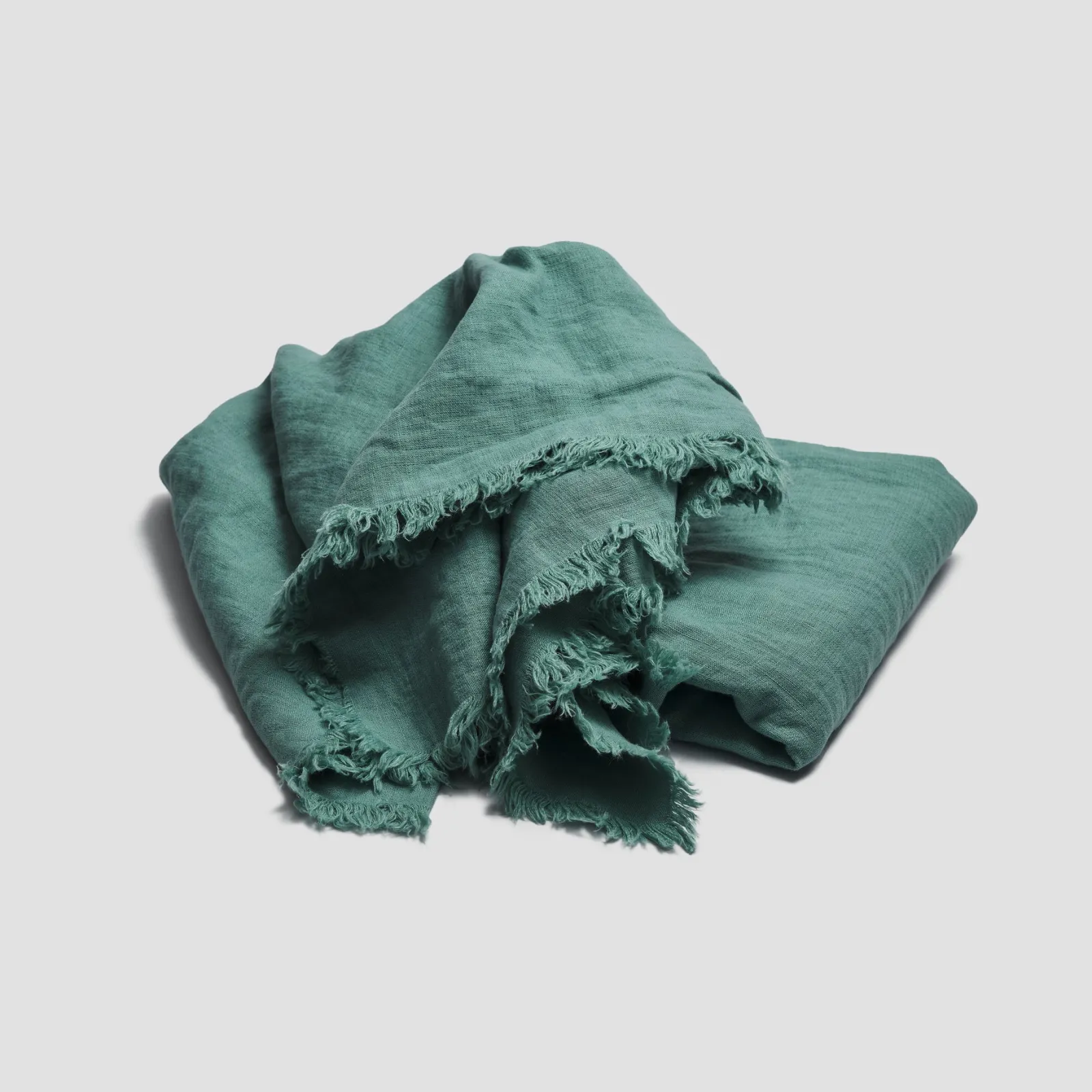 Tranquil Green Linen Crinkle Throw Blankets & Throws|Blankets & Throws