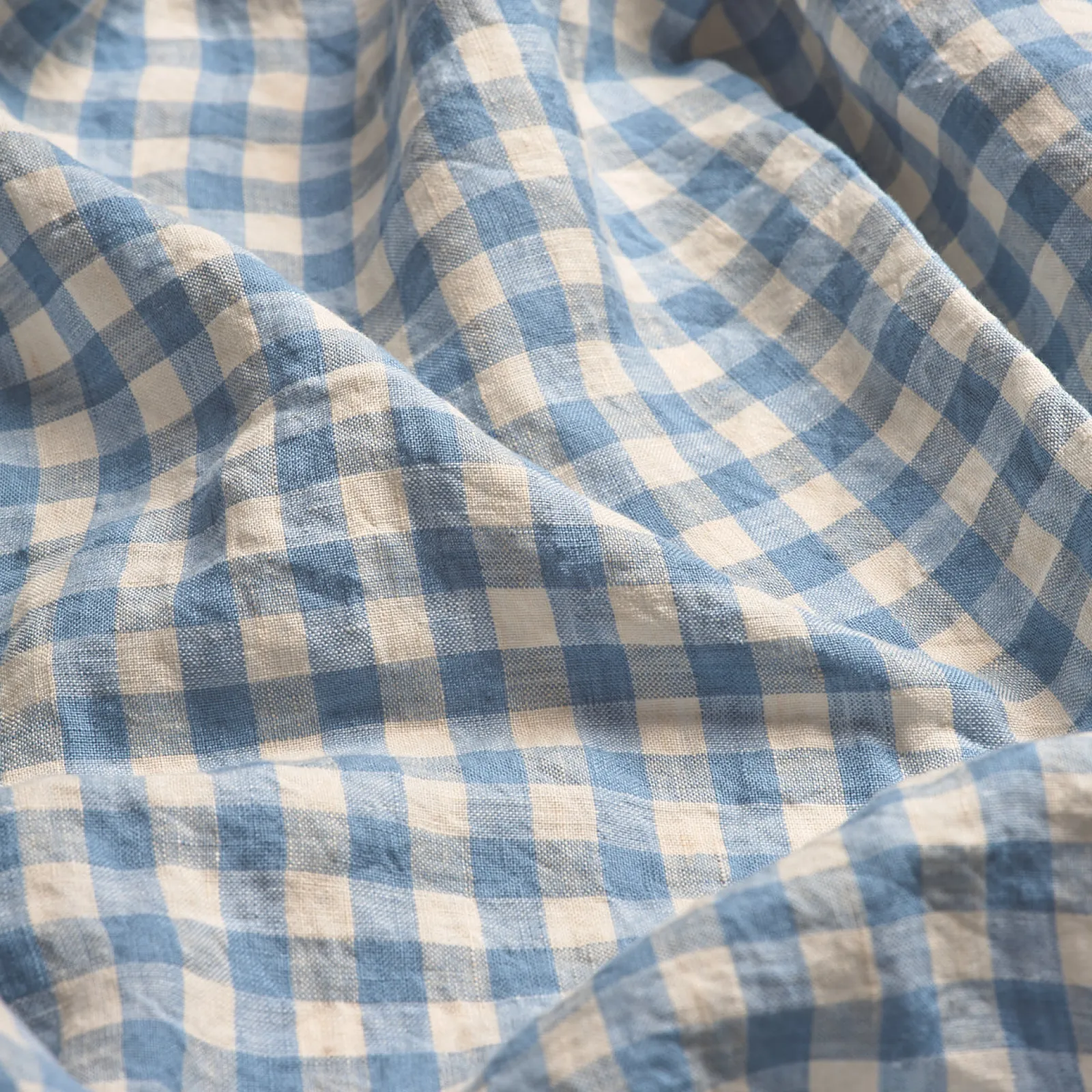 Linen Blend Duvet Cover Gingham Bedding|Linen Bedding