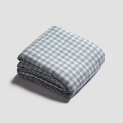 Linen Blend Duvet Cover Gingham Bedding|Linen Bedding
