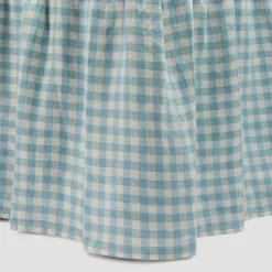 Linen Blend Bed Skirt Gingham Bedding|Bed Skirts