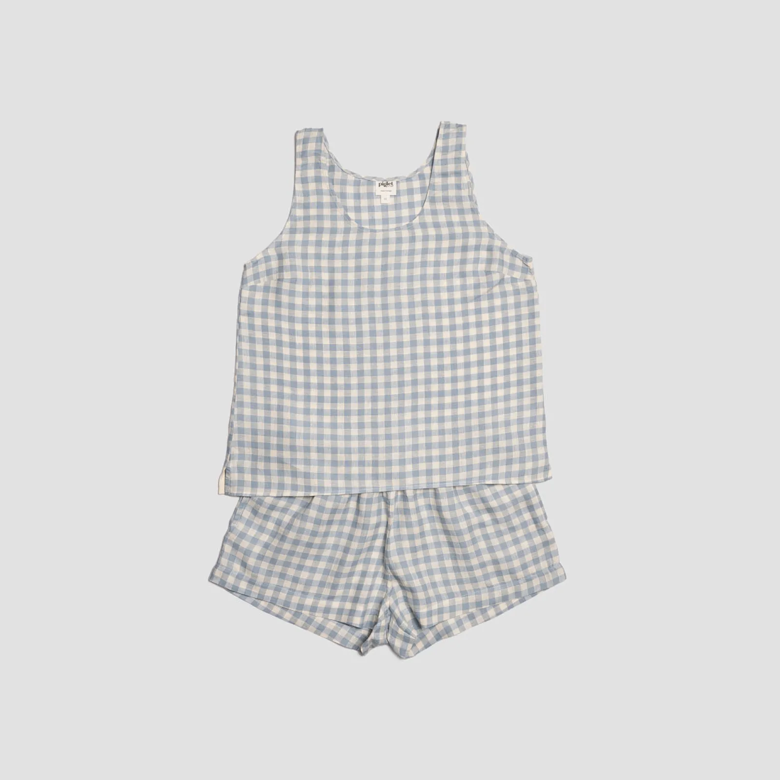 Sale Linen Cami Set Women Linen Pajamas|Gingham Pajamas