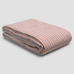Clearance Linen Blend Duvet Cover Striped Bedding|Linen Bedding