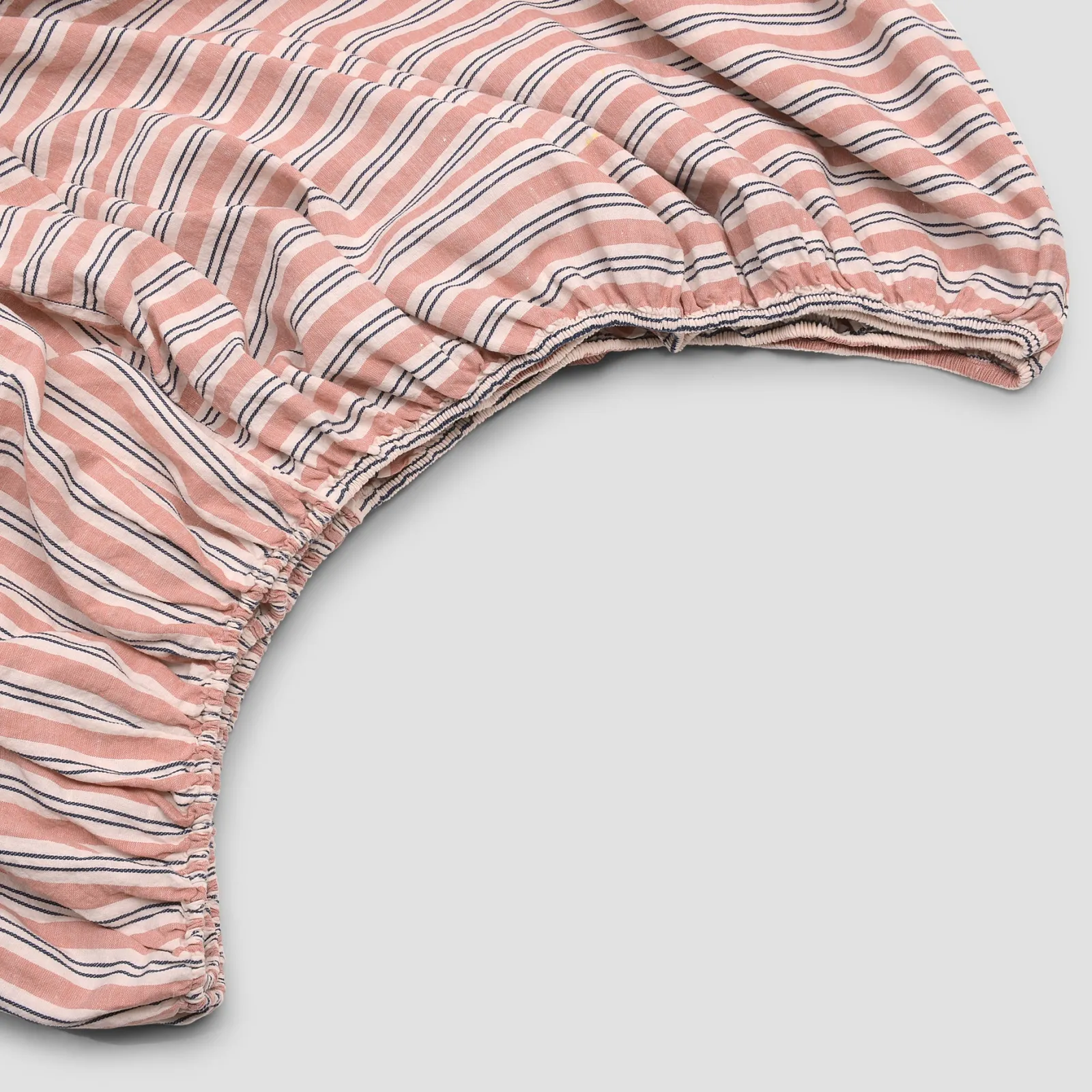 Best Linen Blend Fitted Sheet Striped Bedding|Linen Bedding