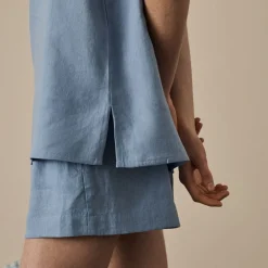 Online Linen Tencel Cami Set Women Linen Pajamas